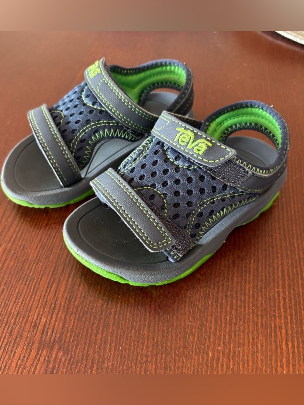 Teva Kids Psyclone XLT Water Sandal Size 6 Blue Green Adjustable Strap